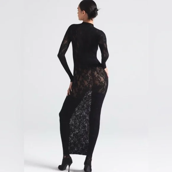 Skims Knit Lace Turtleneck Long Maxi Dress NWT - Picture 6 of 8